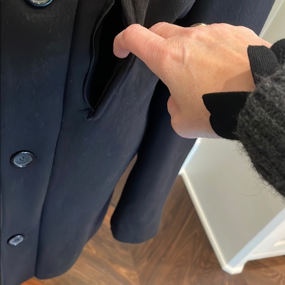 Lauren Ralph Lauren Womens Dorian Overcoat Cashmere Blend Black L - Picture 5 of 13